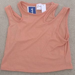 coral tank top
